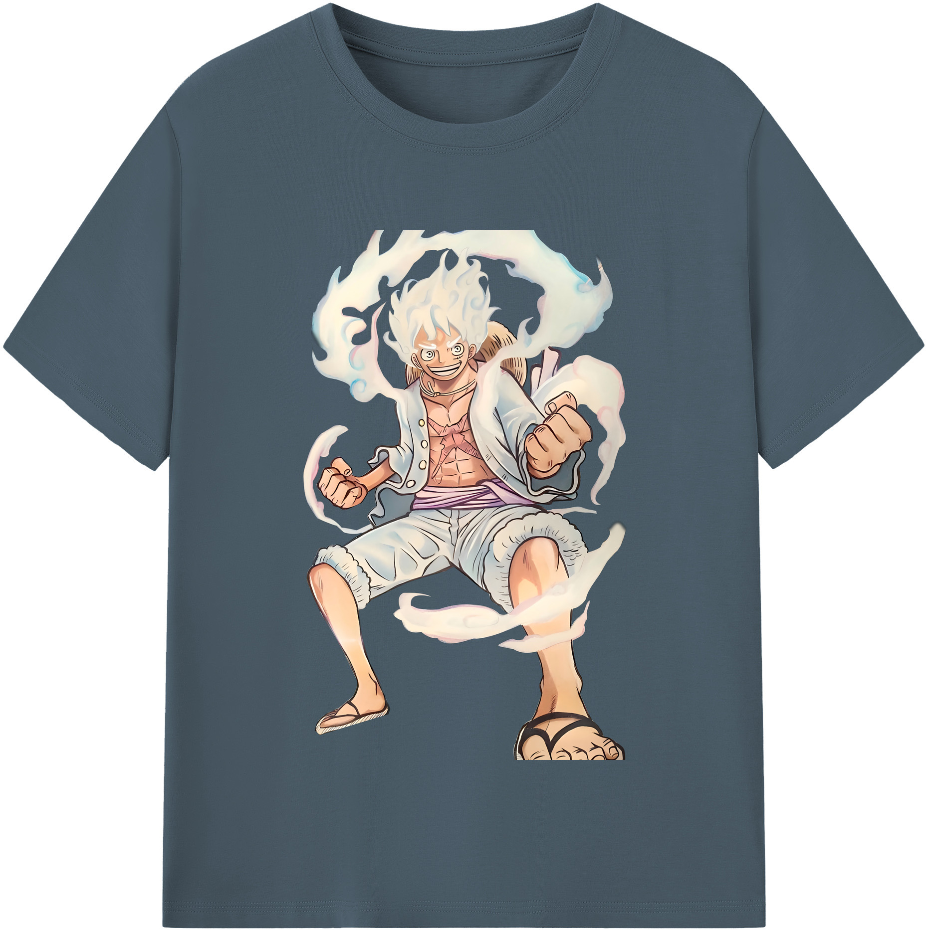 ワンピース モンキー・D・ルフィ ONE PIECE Monkey D. Luffy 綿100％半袖Tシャツ（フロントプリント）